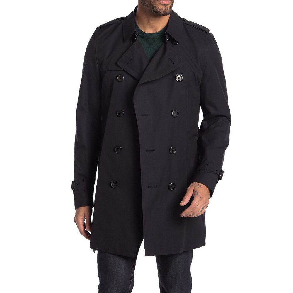 NWT Burberry Men's Roeford Classic Trench Coat, Navy, UK 50